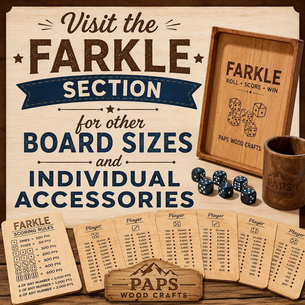 Personalized Wooden Dice Cup | Handmade Dice Shaker for Farkle, Yahtzee & Bunco | Custom Engraved Wood Cup | Game Night Gift