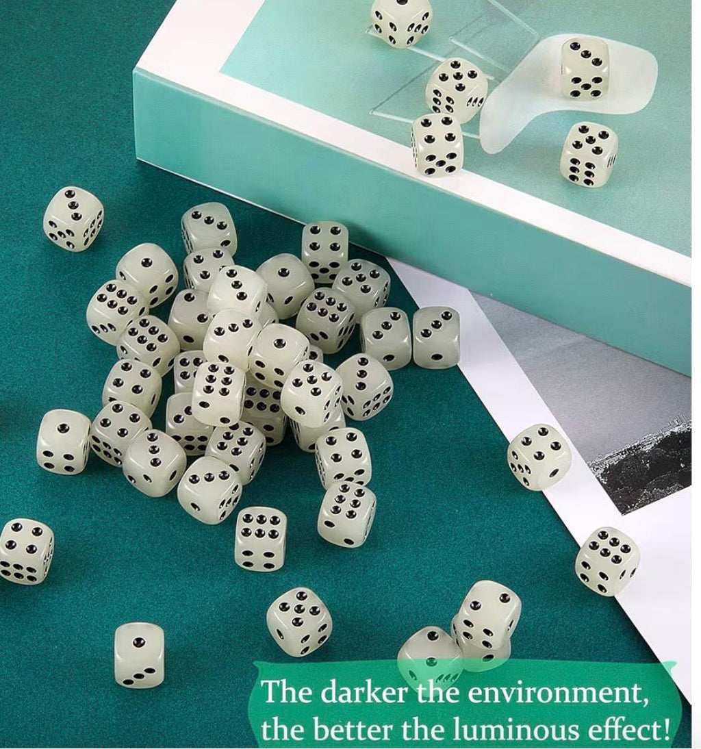 Glow in the Dark Dice add to your Game Night, Farkle Board Set,
