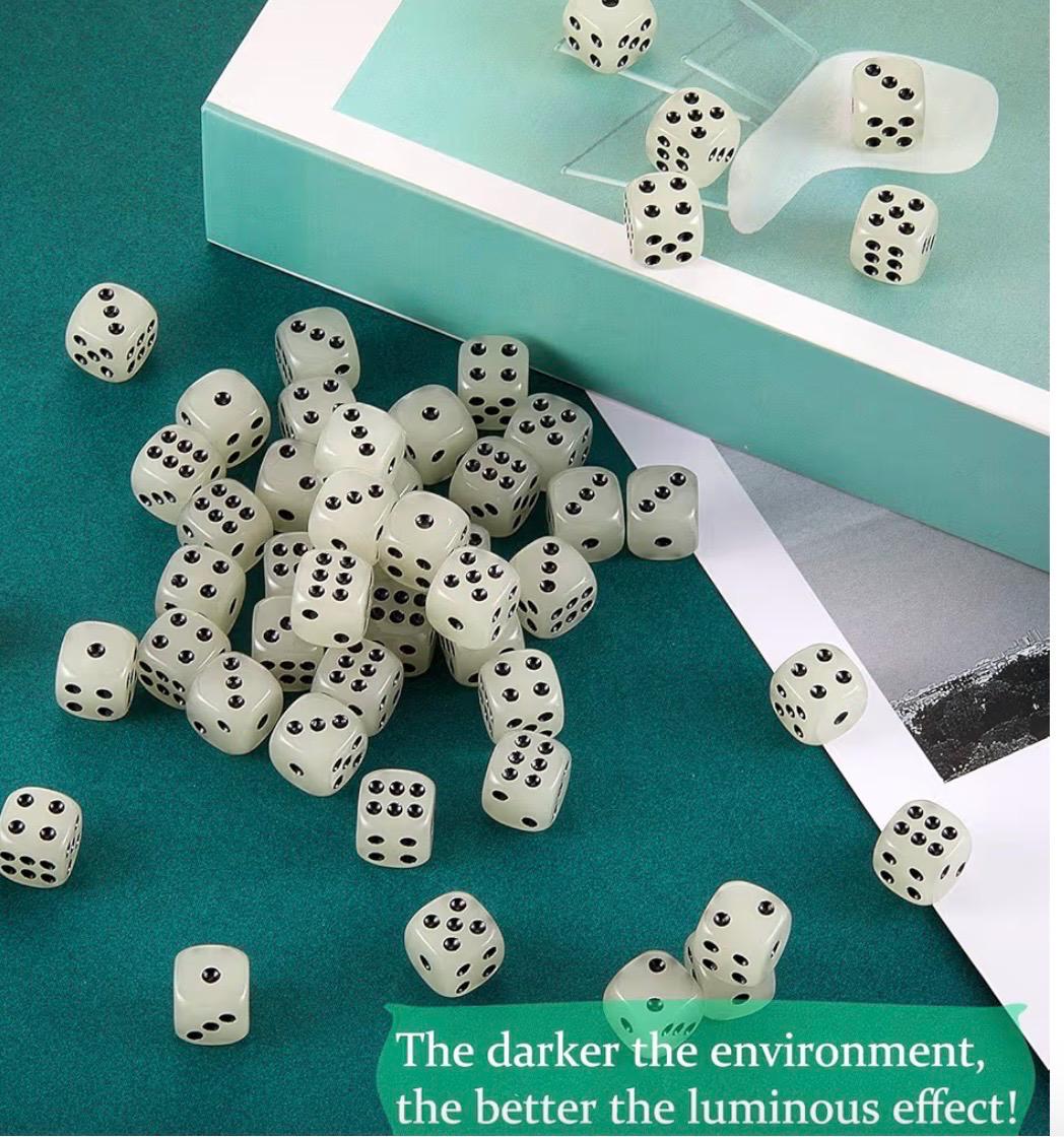 Glow in the Dark Dice add to your Game Night, Farkle Board Set,