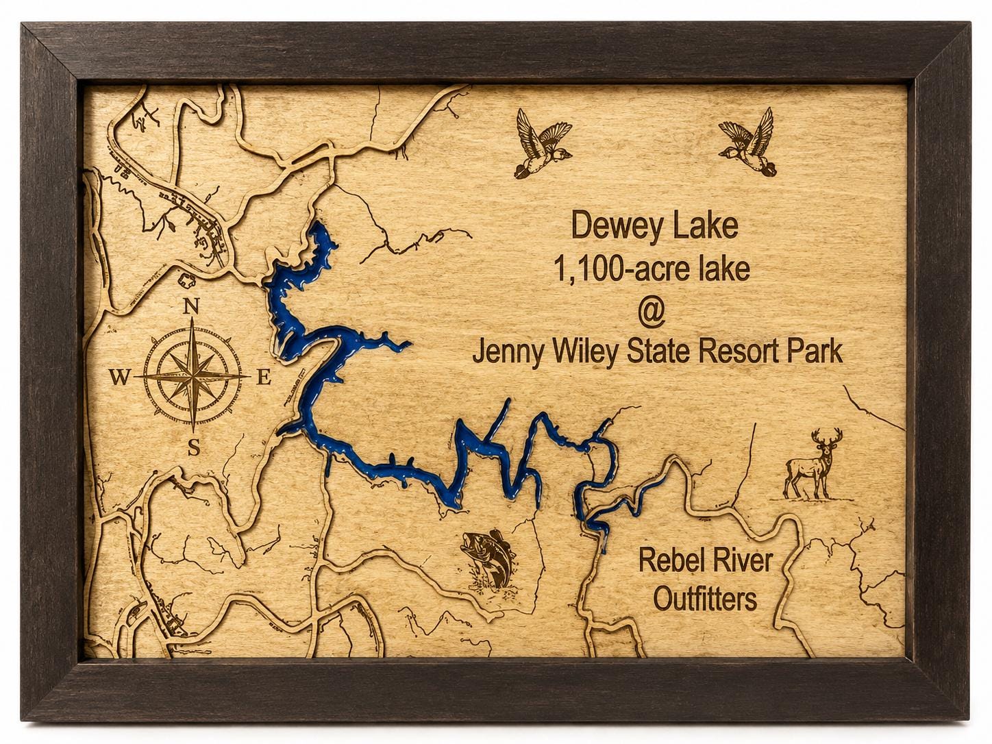 Custom Epoxy Lake Map, Personalized Wood and Resin Map, Custom Lake Wall  Art 3D Lake House Decor, Anniversary or Fishing Gift