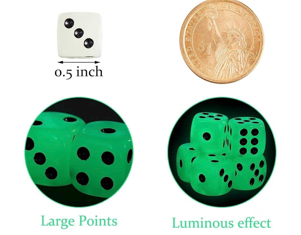 Glow in the Dark Dice add to your Game Night, Farkle Board Set,