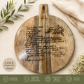 Personalized Handwritten Recipe Cutting Board | Custom Family Recipe Engraved on Wood | Memorial Gift for Mom, Grandma or Family