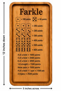 Personalized Family Farkle Board | Custom Wooden Farkle Dice Game | Family Game Night Gift | Includes 6 Dice & Velvet Bag