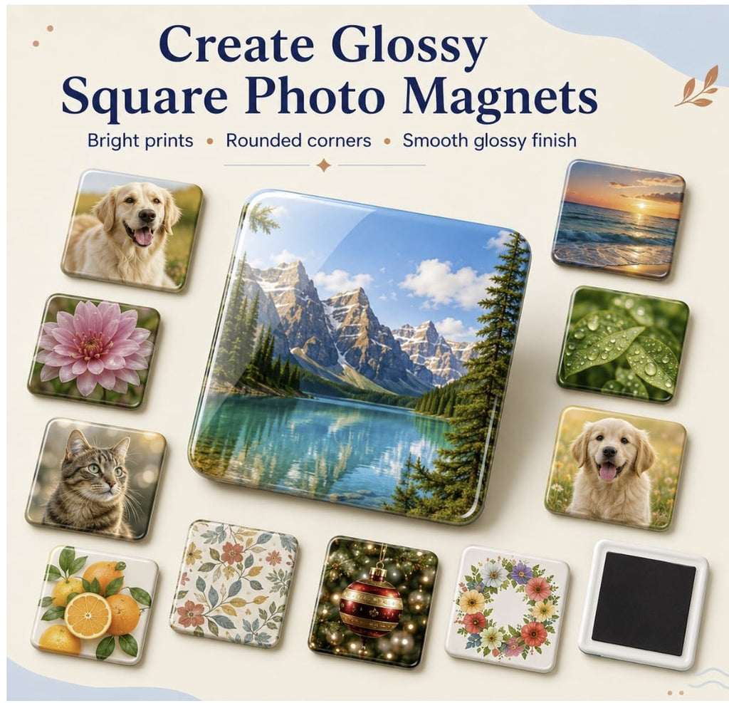Custom 2" x 2" Square Fridge Magnet – Personalized Photo, Logo or Design Magnet