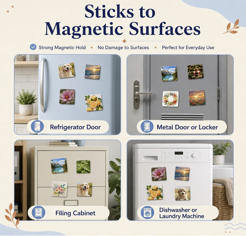Custom 2" x 2" Square Fridge Magnet – Personalized Photo, Logo or Design Magnet